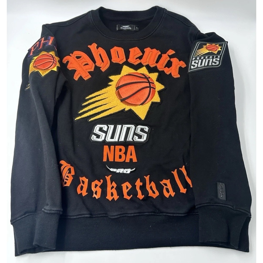 Phoenix Suns NBA Pro Crewneck Sweatshirt Mens Large  Embroidered Logo Basketball